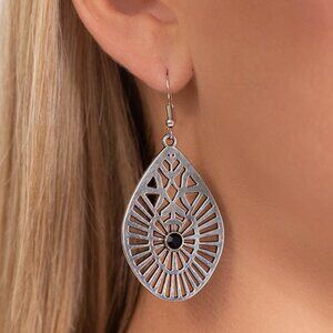 Modern Mural - Black Earrings